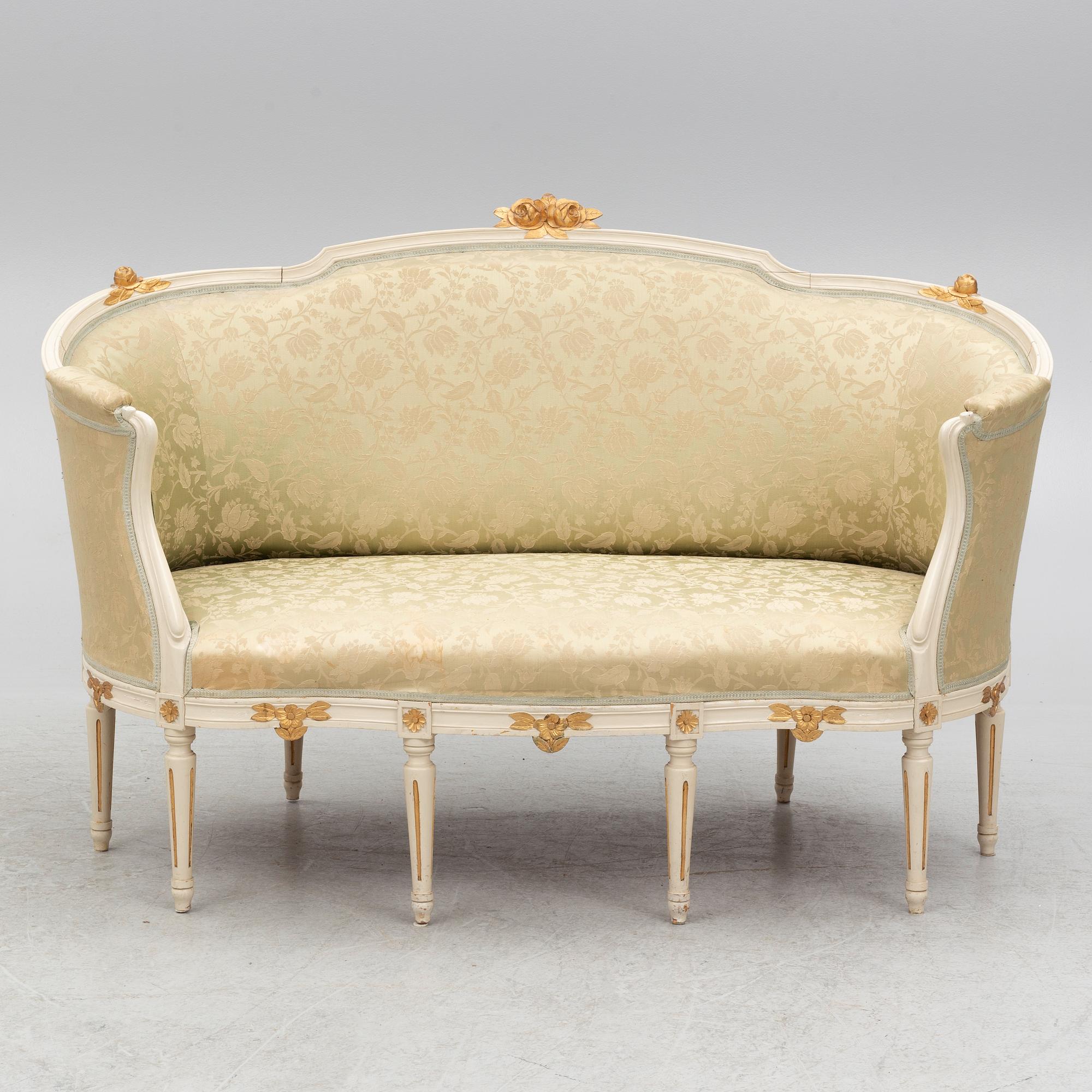 Soffa, gustaviansk stil, 18/1900-tal.