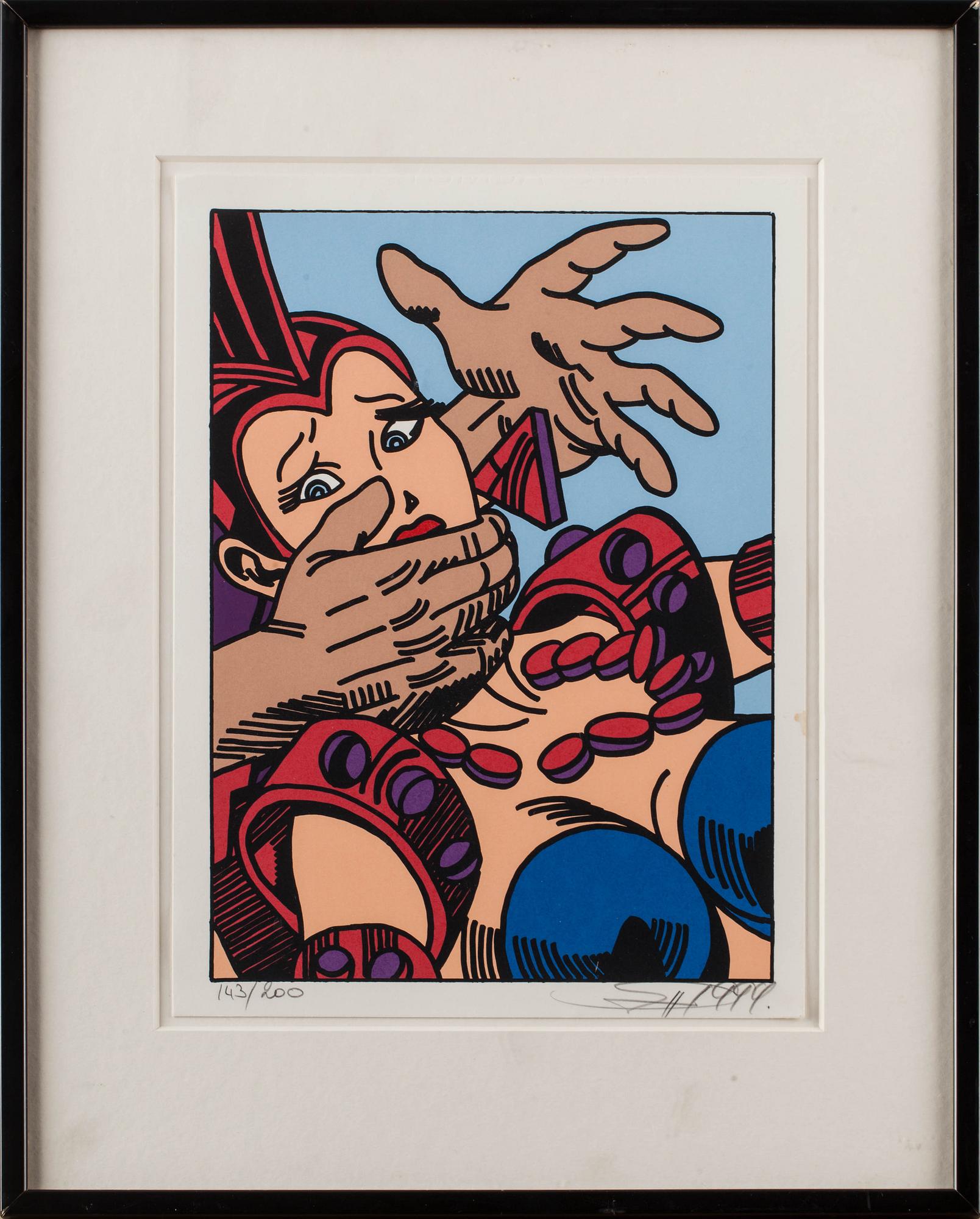 ERRÓ GUDMUNDUR GUDMUNDSSON, färgserigrafi. Signerad och numrerad 143/200. Daterad 1999.