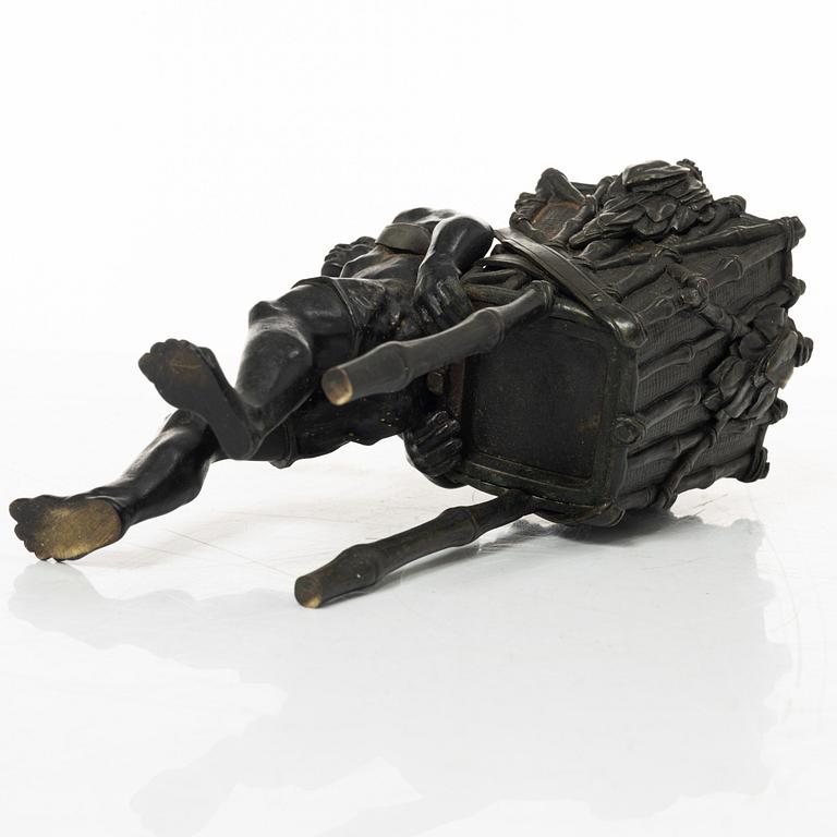 A bronze figure, late 19th Century.