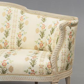 A Gustavian sofa by J E Höglander, master 1777.