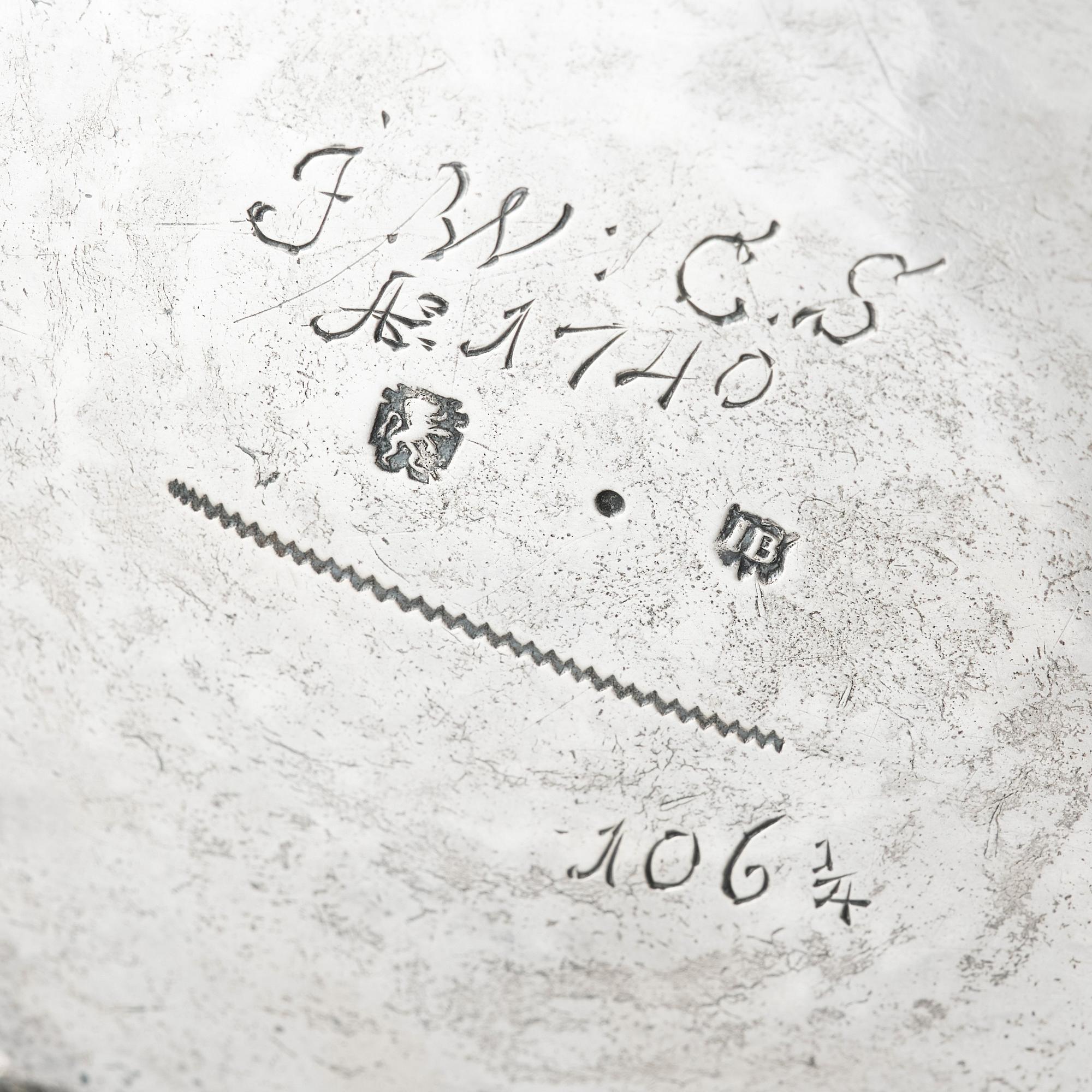 A Swedish late baroque parcel-gilt silver tankard, mark of Jeremias Britt, Kalmar (1736-1742).