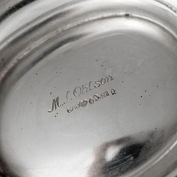 KAFFESERVIS, 3 delar, silver,  Maja Lisa Ohlsson, GAB, Stockholm, 1929. Vikt 1089 g.