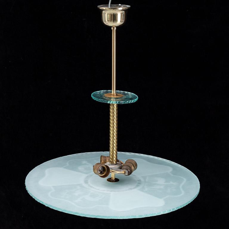 An art deco ceiling light. First half of the 20th Century.