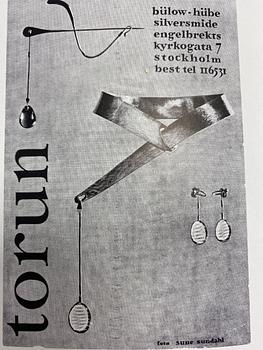 Vivianna Torun Bülow-Hübe, halsring med två hängen, Stockholm 1951.