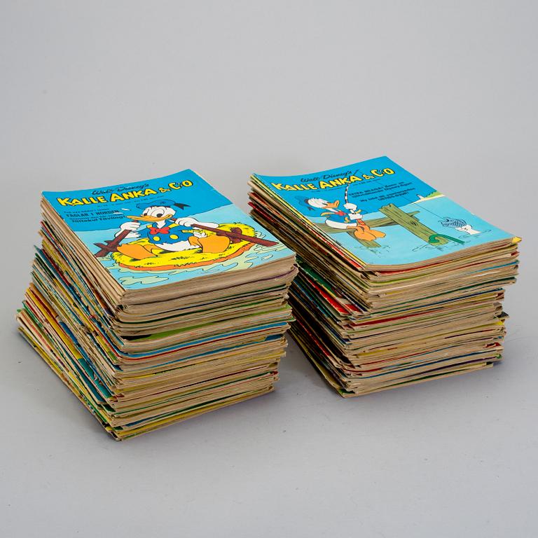 SERIETIDNINGAR, ca 180 st, Kalle Anka, Walt Disney, 1960-tal.