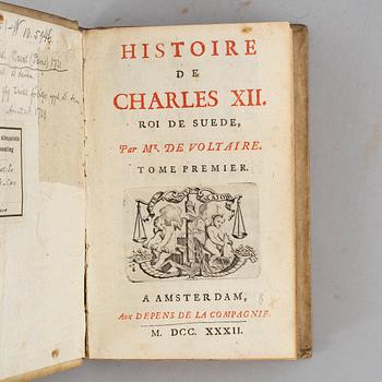 Karl XII:s historia, 1732 (2 vol).