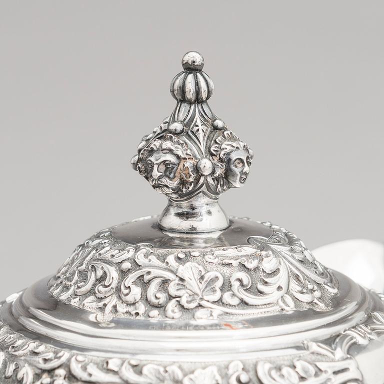 A Victorian silver flagon, maker's marks of  John Aldwinckle & Thomas Slater, London 1889.