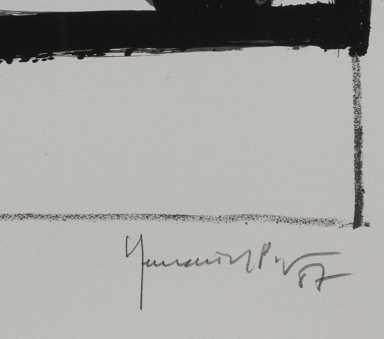 JOAN HERNANDEZ PIJUAN, litografi. Sign o dat 87. Numr 69/100.