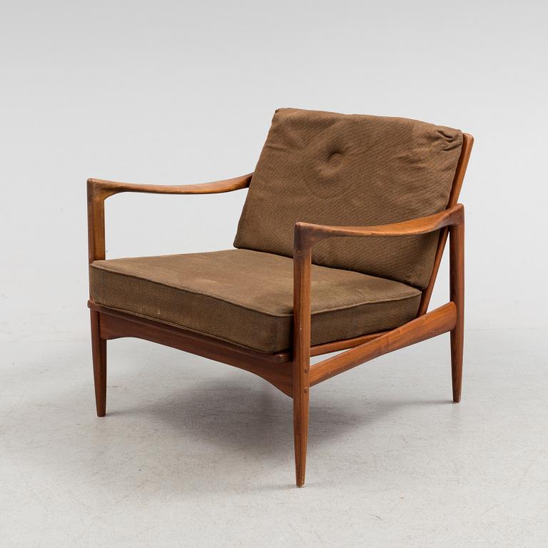 IB KOFOD LARSEN, a 'Kandidaten' teak easy chair from OPE möbler, 1960's.