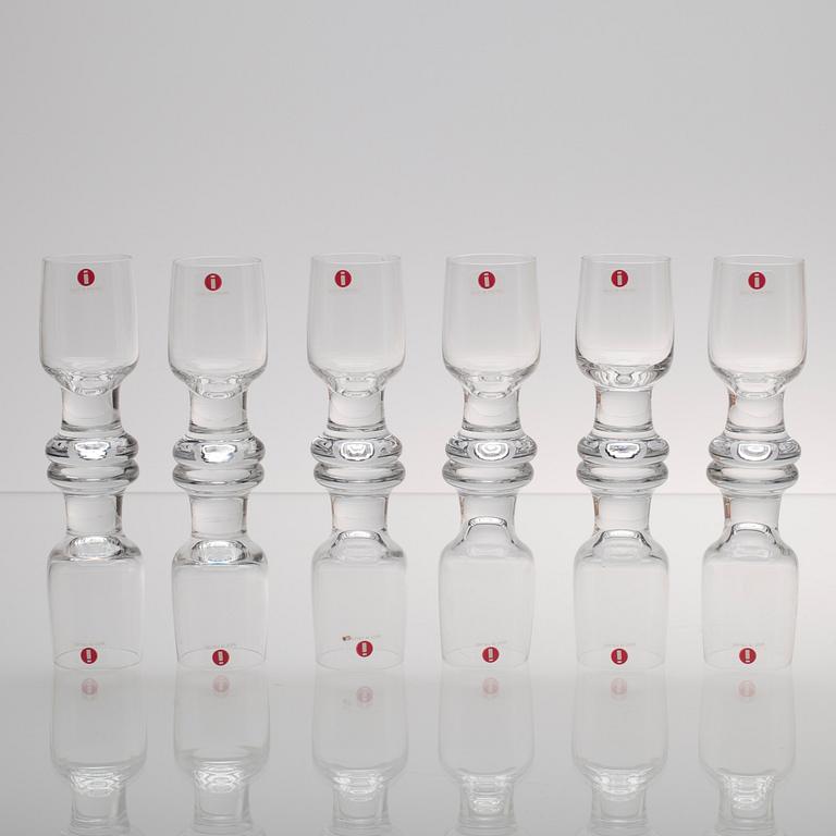 SNAPSGLAS, 12 st, "Joiku" design Tapio Wirkkala, 1970-tal.