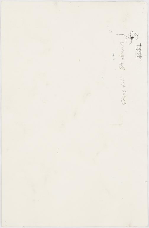 ULF RAHMBERG, mixed media on paper, signed with monogram and dated MM on verso.