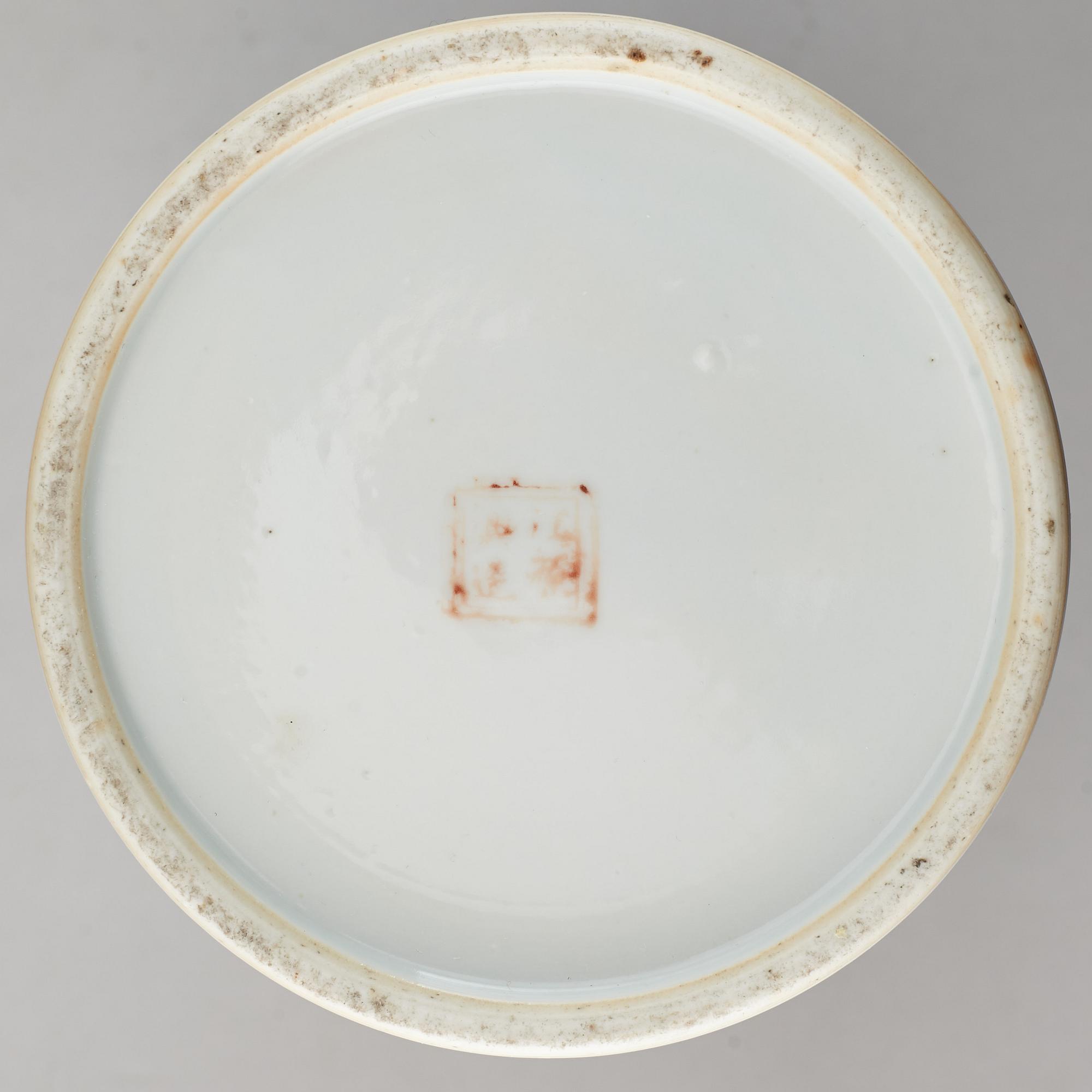 Two Chinese famille rose hat stands, 20th century.