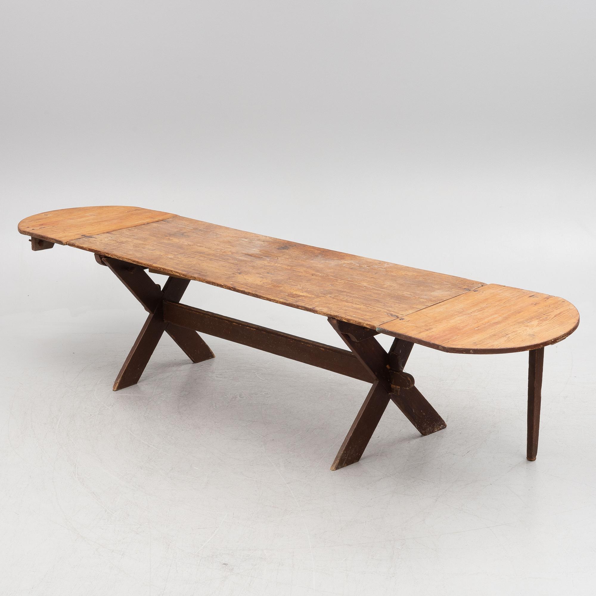 A Swedish Trestle Table, circa 1900.