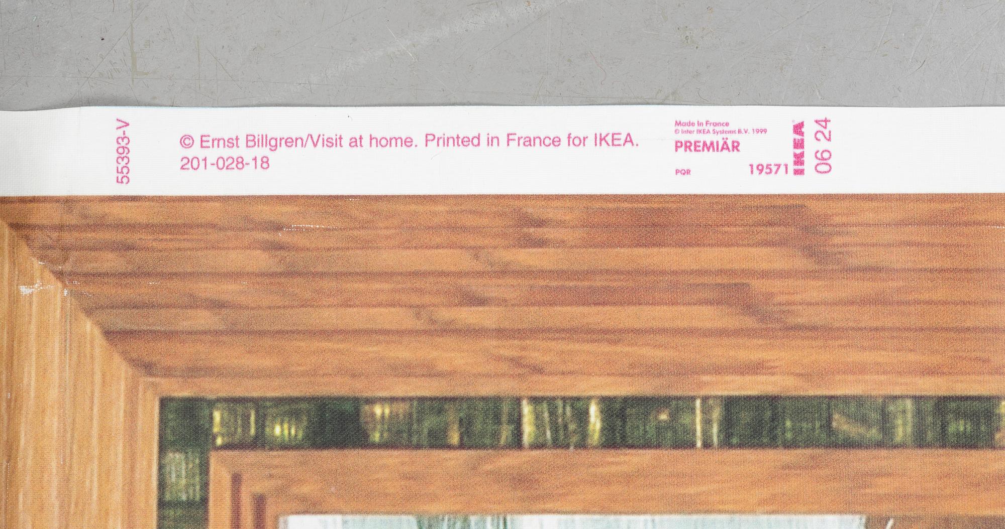 Ernst Billgren, screentryck på duk, ur IKEA Art Event-serien, september 2006. "Premiär", upplaga om 1000.