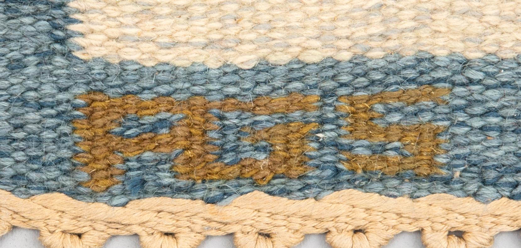 Rug flat weave signed "PGS", approx.252x170 cm.