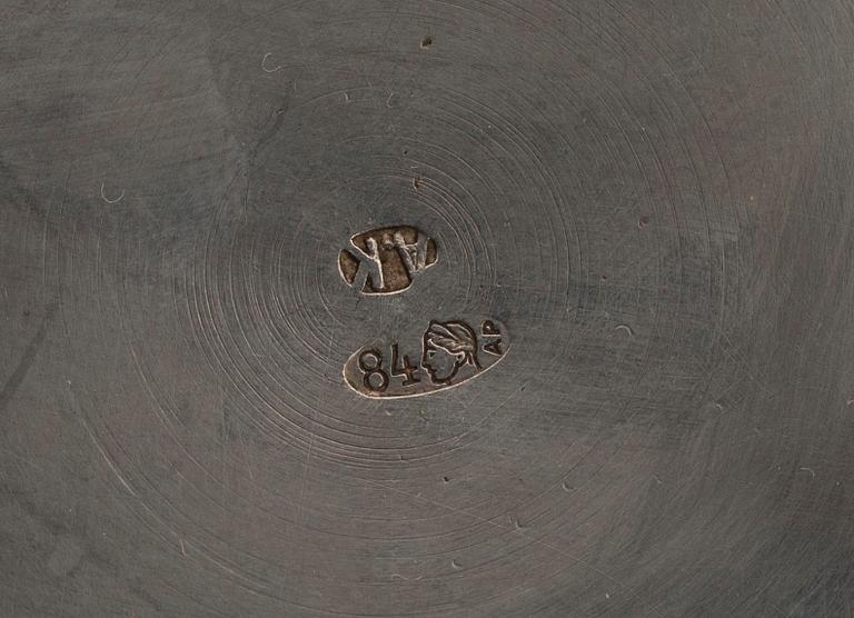 TEGLASHÅLLARE, 2 st, silver, Ryssland.