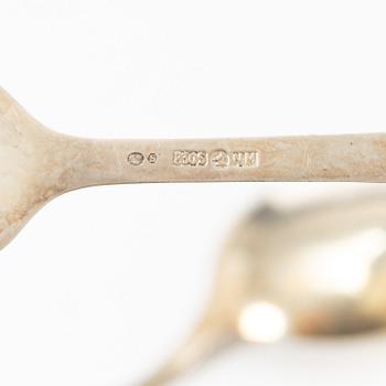 25 silver dessert/fruit flat ware, Brødrene Mylius, Norway.