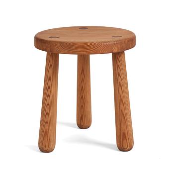 Axel Einar Hjorth, a stained pine stool 'Utö', Nordiska Kompaniet, Sweden 1930s.