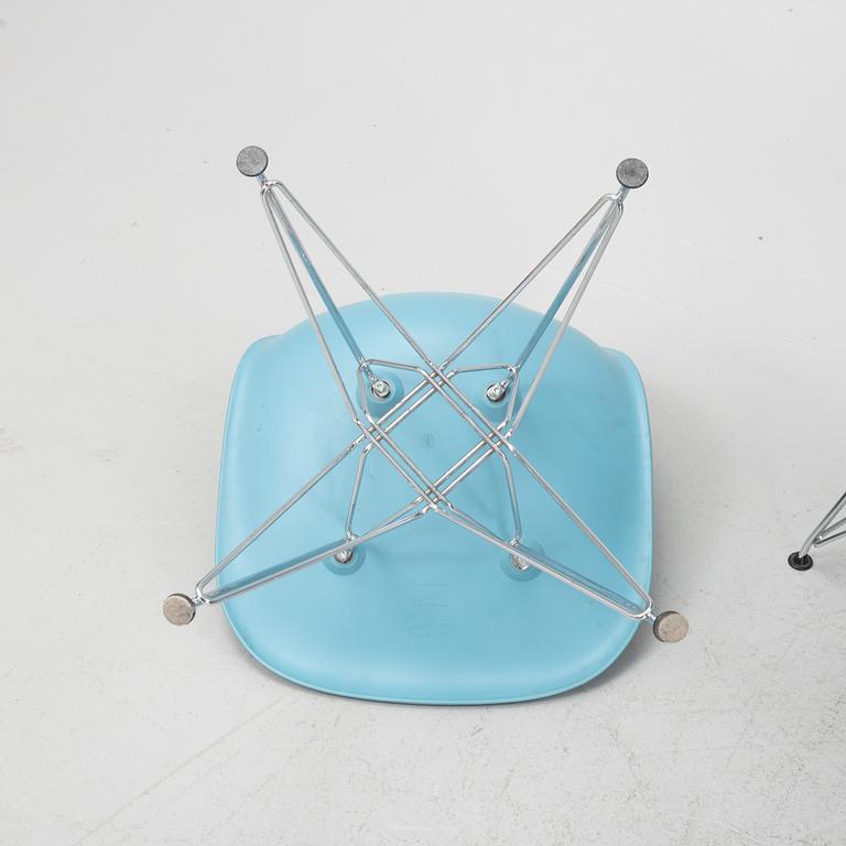 Charles & Ray Eames, four 'Plastic Chairs DSR', Vitra.