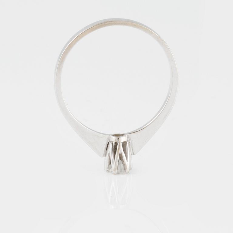 RING, med briljantslipad diamant 0.19 ct, importstämplad.