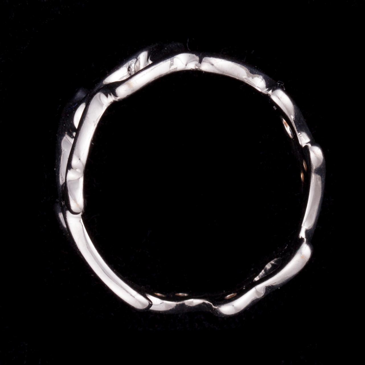RING, 14K vitguld, diamanter, finska kontrollstämplar. Vikt ca 4,9 g.