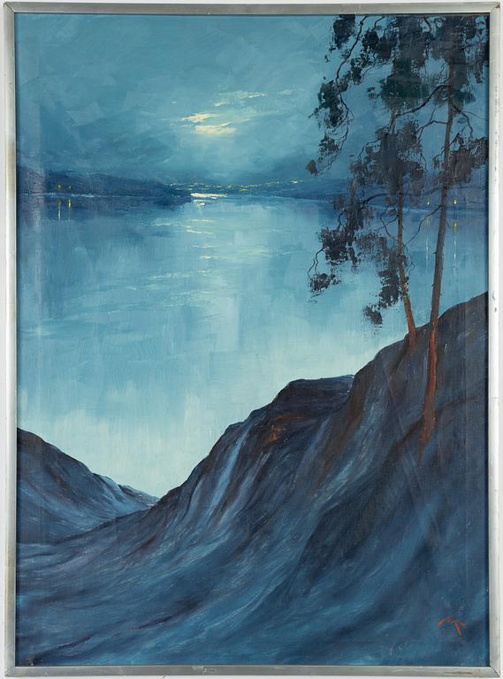 Axel Lind, Moonlit Landscape.