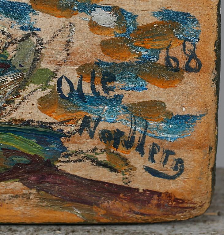 OLLE NORDBERG, olja på pannå, signerad och daterad 68.