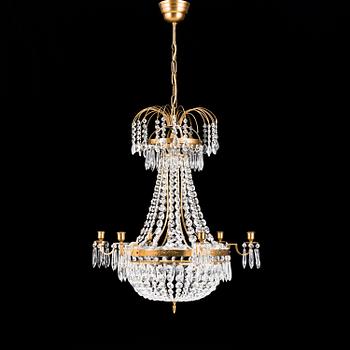 An end of the 20th Century Gustavian style chandelier.