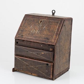 A Swedish provincial miniature secretaire, dated 1811.