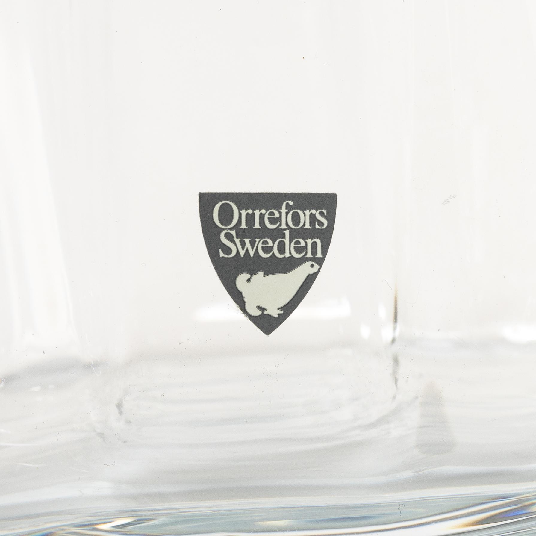 Gunnar Cyrén, glasservis, 67 delar, "Optica", Orrefors.