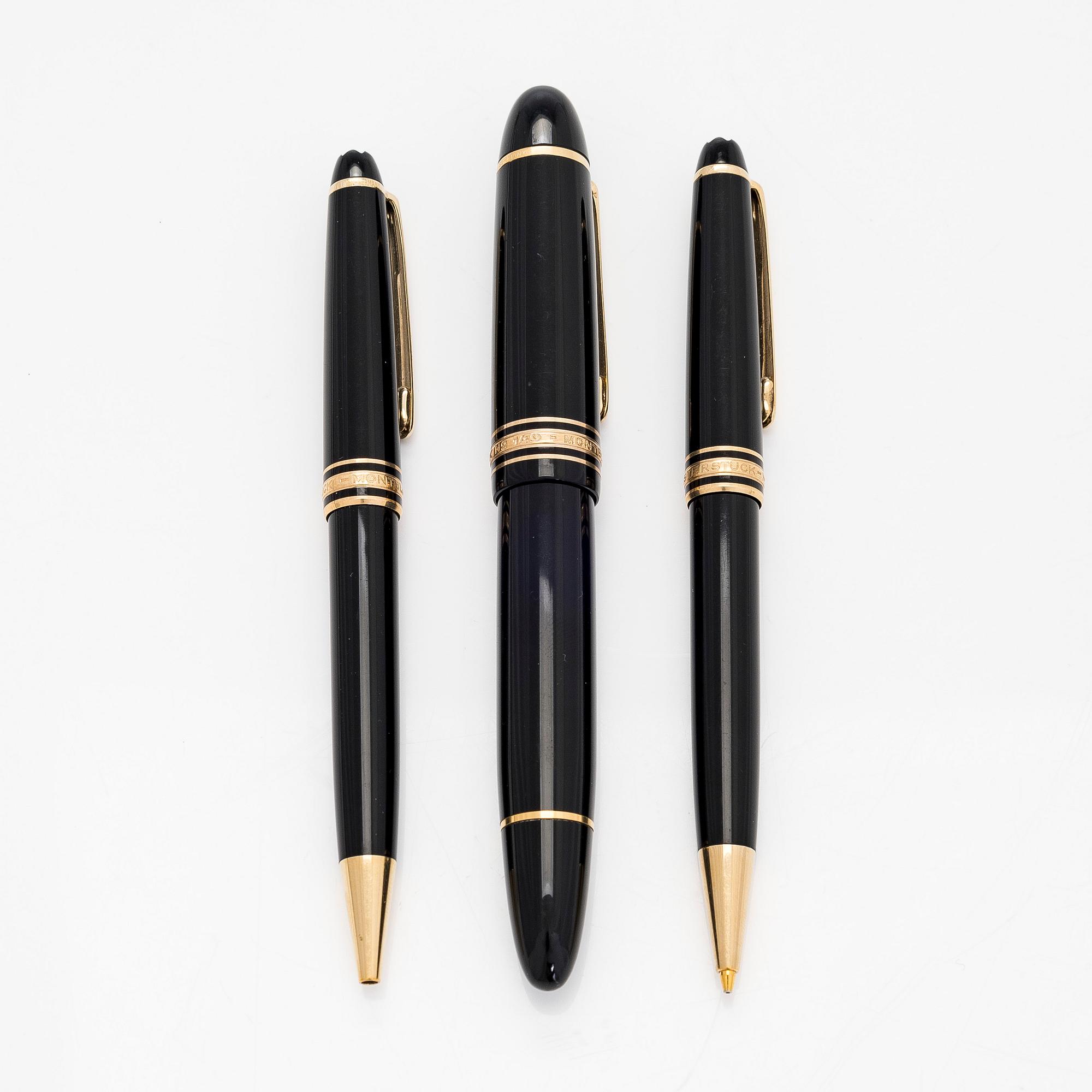 Montblanc, pennor, 3 st, "Meisterstück".
