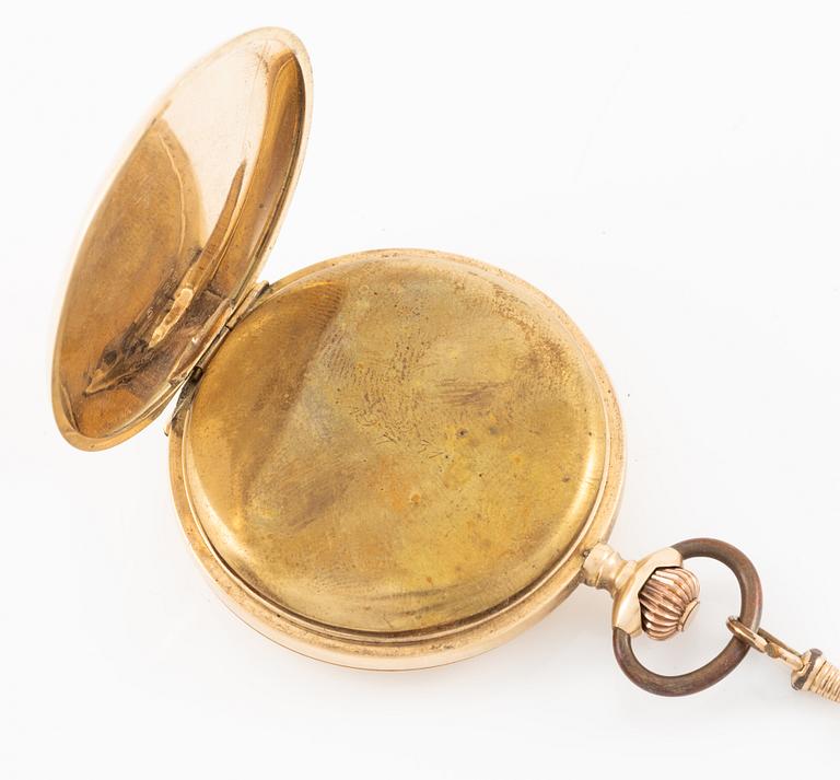 Cyma, pocket watch, hunter, 50 mm.