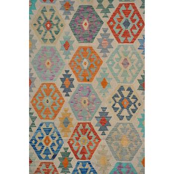 A carpet, kilim, ca 302 x 199 cm.