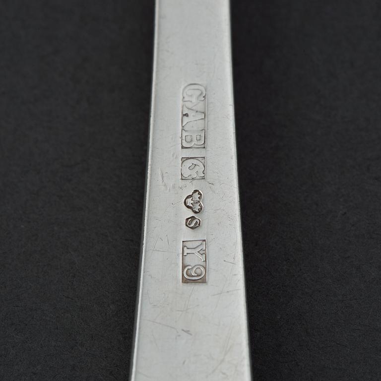 Jacob Ängman, silver cutlery 'Rosenholm' (46 pc), GAB.