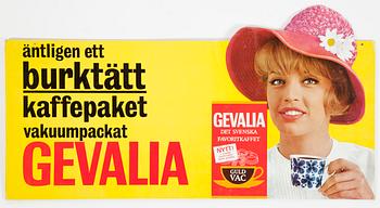 REKLAMSKYLTAR, 2 stycken, Gevalia, 1960-tal.