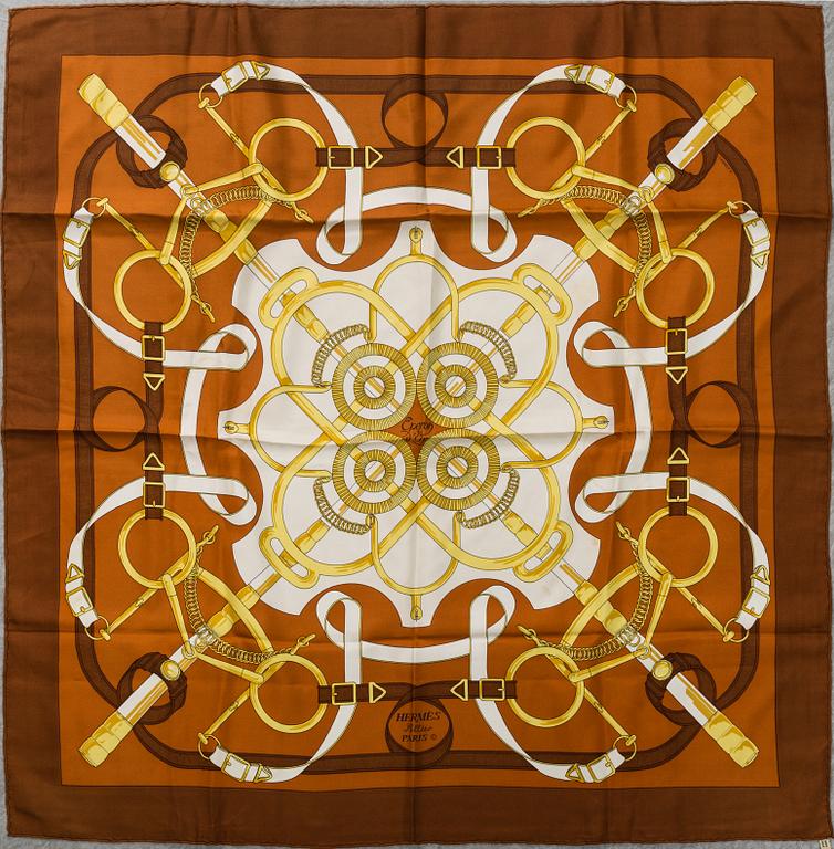 HERMÈS, scarves, 2 st.