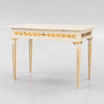 A painted Gustavian table, late 18th century.