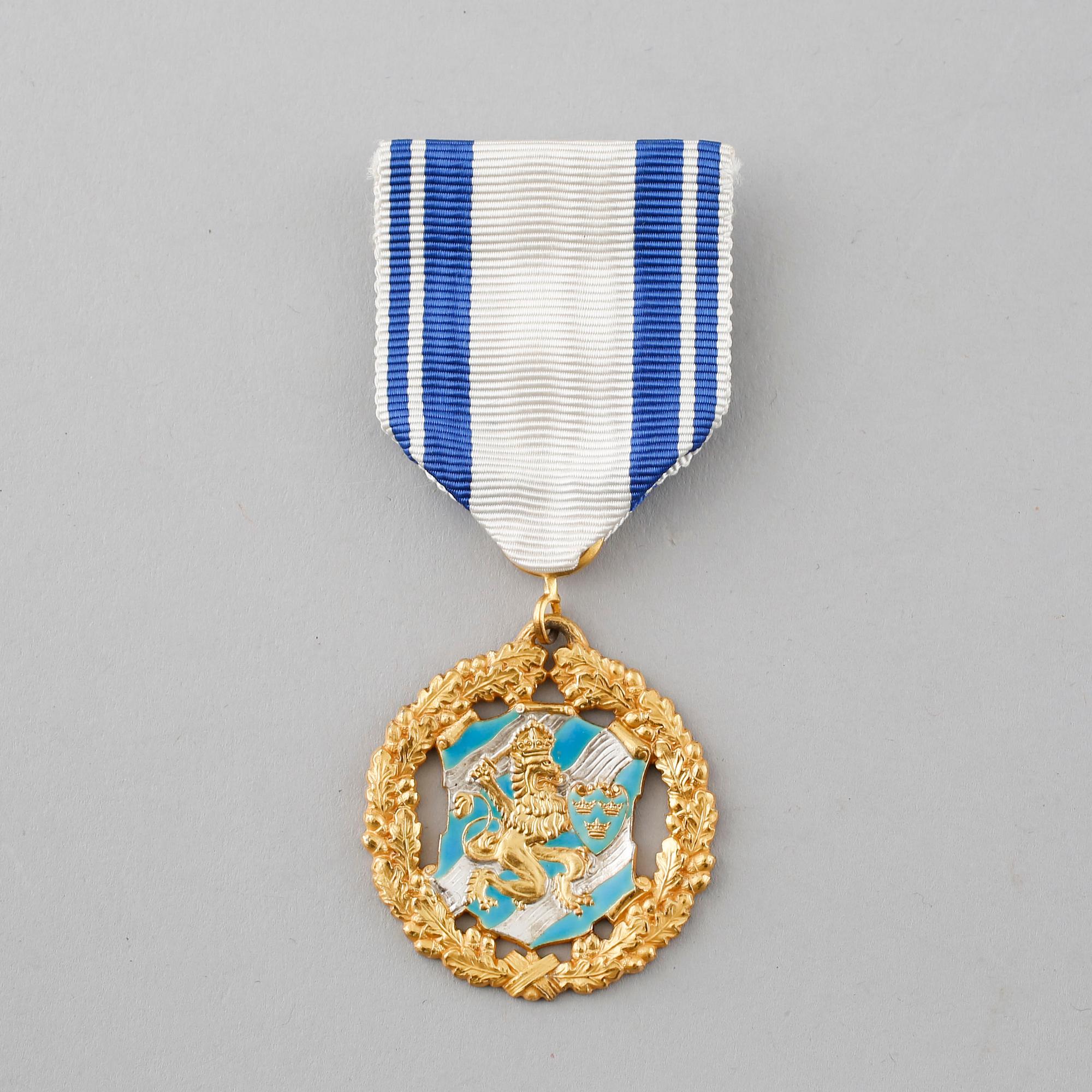 MEDALJ, 18k guld, C C Sporrong & Co, Stockholm, 1968.