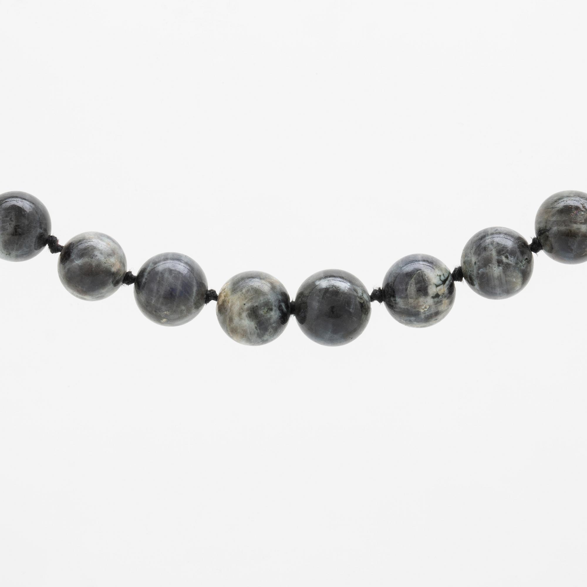 A 20th century Swedish labradonit necklace Wiwen Nilsson Lund 1940, length 61,5 cm.