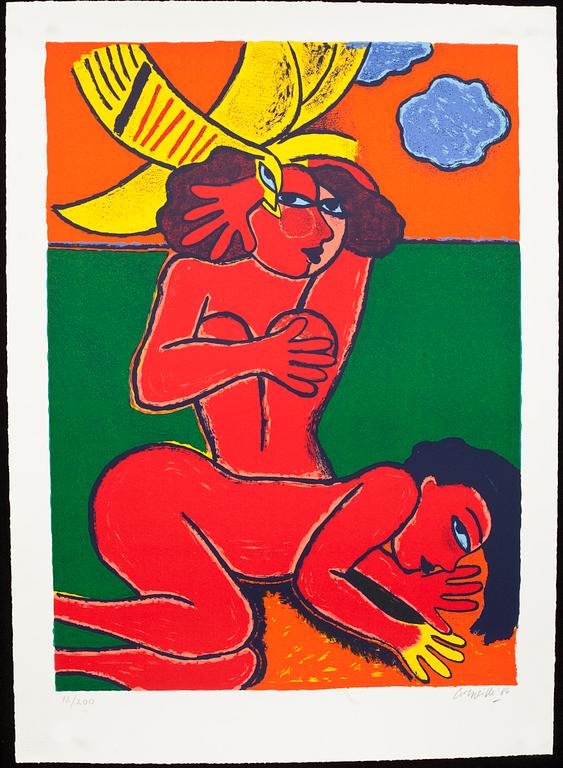 BEVERLOO CORNEILLE, färglitografi, signerad, numrerad 18/200 och daterad -86.