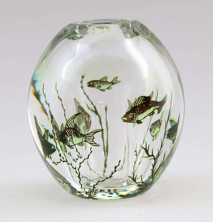 VAS, glas, Edward Hald, Graal 422, Orrefors, signerad.