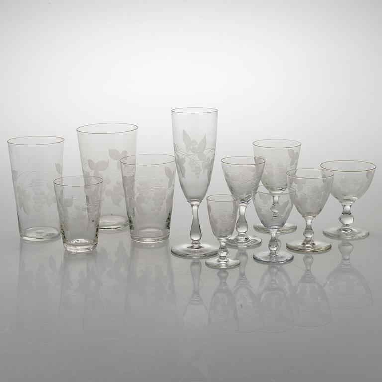 A 84-piece 'Savoy' glasswear, 1940s.
