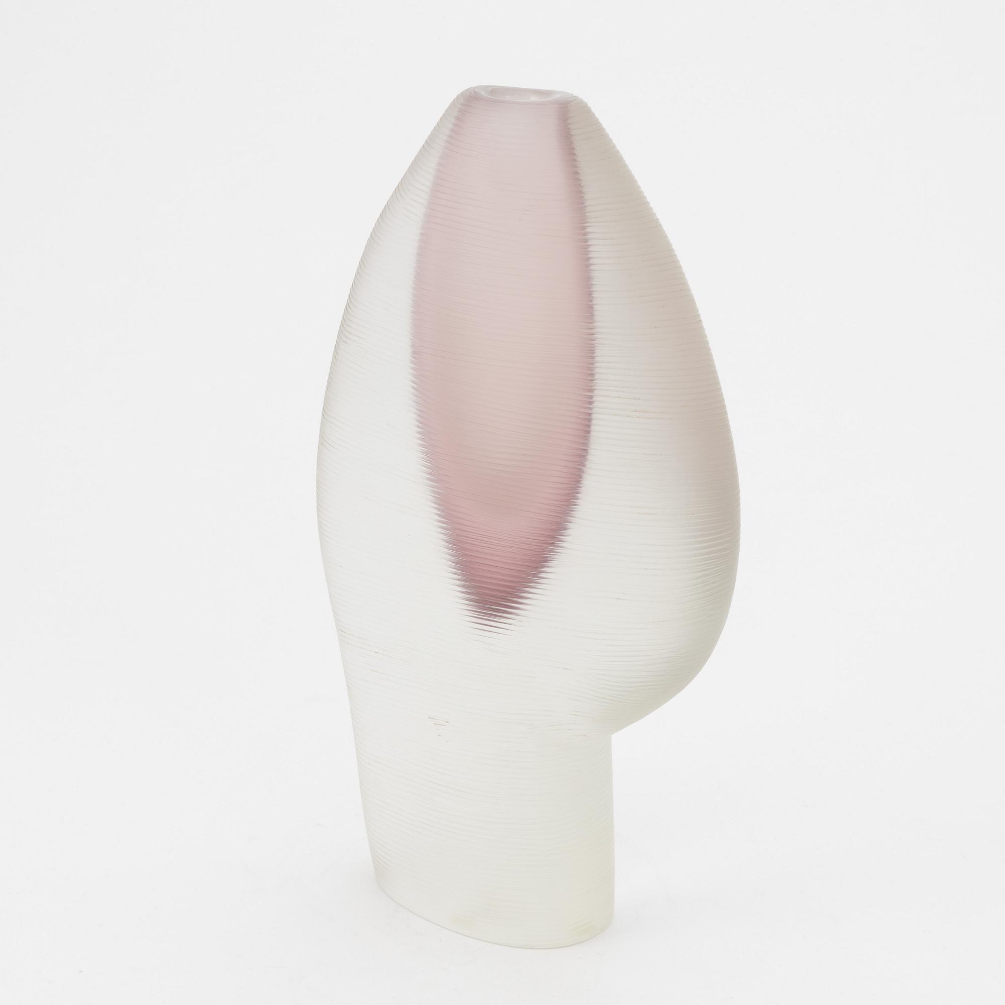 Alfredo Barbini, tillskriven, vas "Sasso Inciso", Vetreria Alfredo Barbini, Murano Italien, efter 1962.