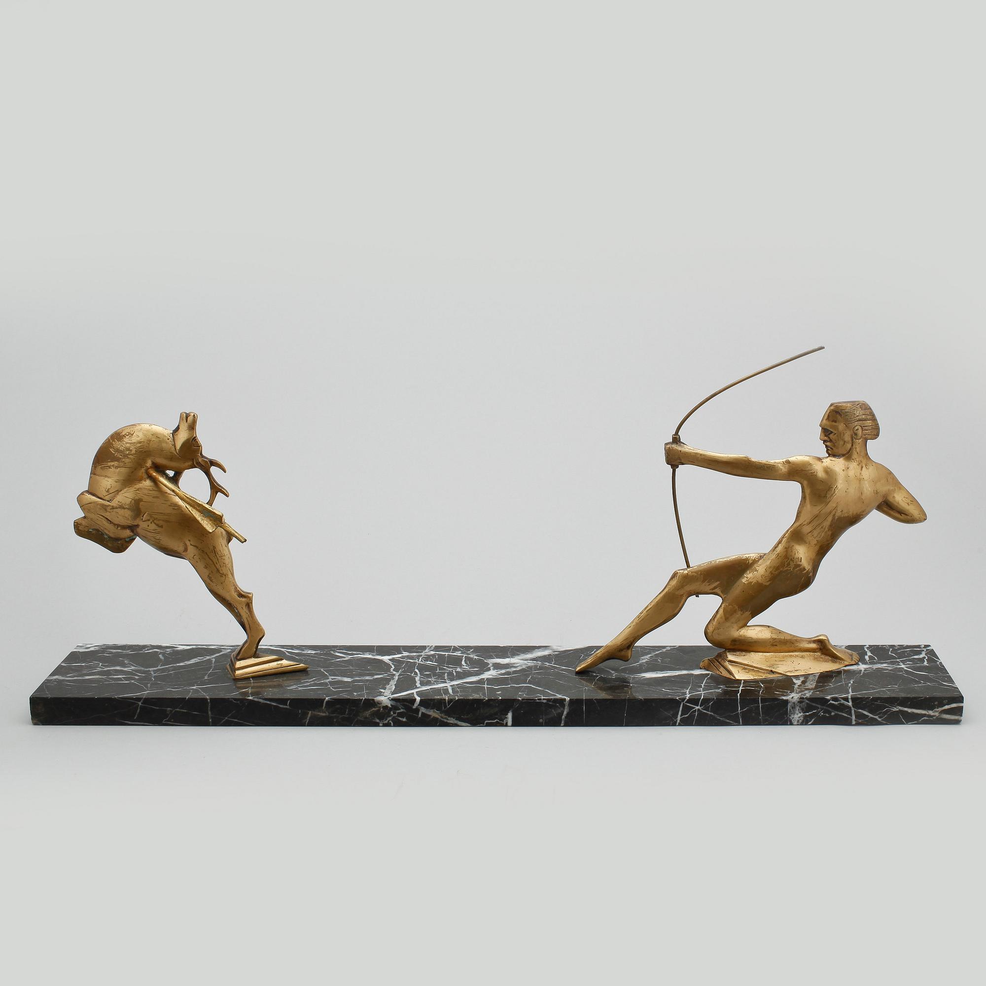 SKULPTUR, mässing, Art deco, 1930-tal.