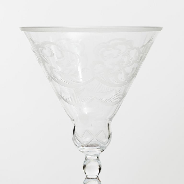Simon Gate, a 61-piece 'Molnet' glass service, Orrefors.