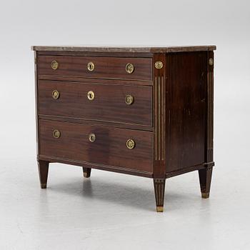 Late Gustavian chest of drawers, circa 1800.