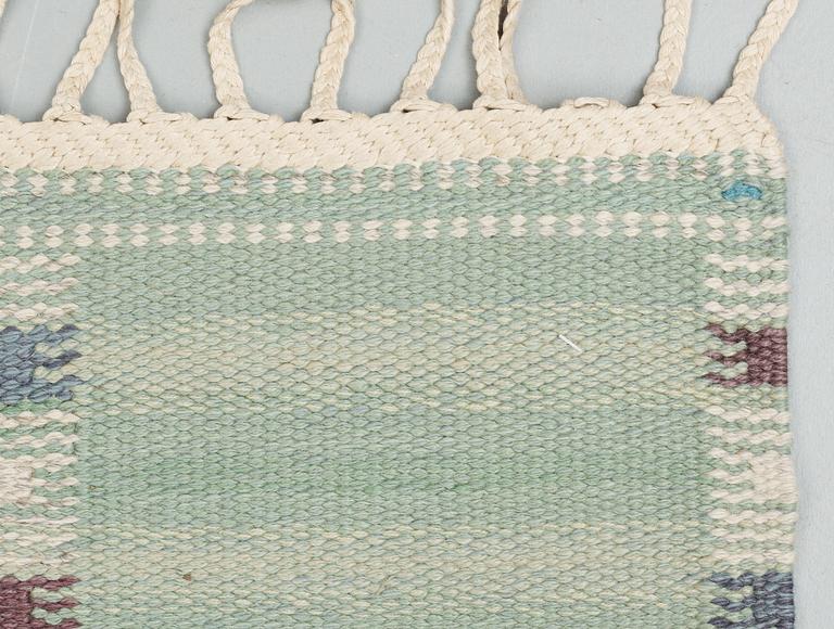 RUG. "Falurutan, grön Fabiola". Rölakan (flat weave). 261 x 185,5 cm.
