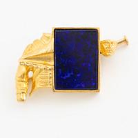 Björn Weckström, brosch, 18K guld med blå sten (sannolikt opal), Finland 1977. För Lapponia.