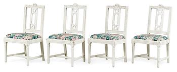 533. Four Gustavian chairs.
