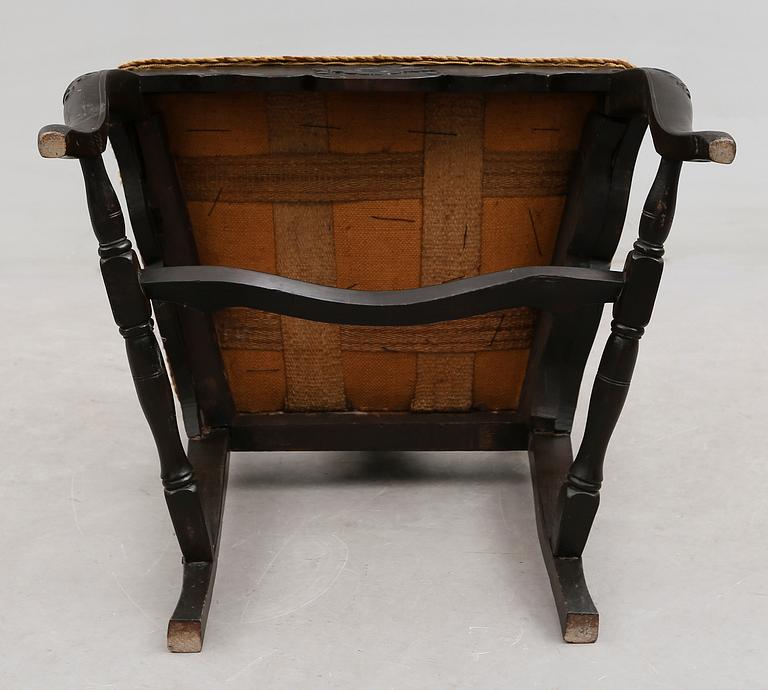 KARMSTOL, senbarockstil, 1800-tal.